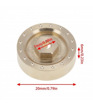 TAPA PORTICOS BRONCE 6MM AXIAL SCX24 (4u)