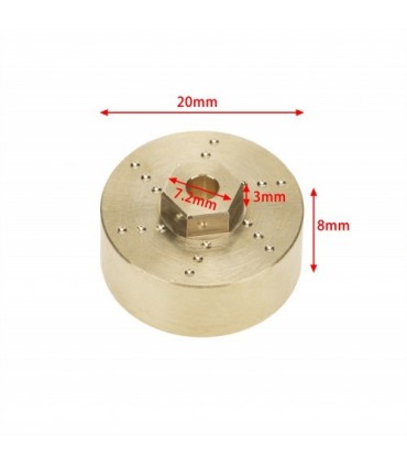 TAPA PORTICOS BRONCE + EJES  AXIAL SCX24 6mm (4u)