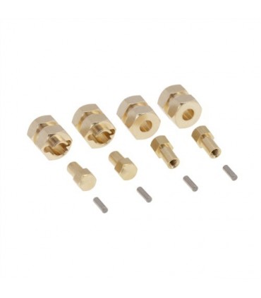 ADAPTADOR LLANTA BRONCE AXIAL SCX24 4MM (4u)