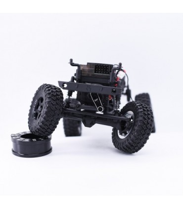 SERVO HORN ALUMINIO 24T AXIAL SCX24 SERVO ORIGINAL NEGRO (1u)
