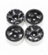 LLANTAS CNC AXIAL SCX24 ALUMINIO STARFISH-PRO BEADLOCK NEGRO (4u)