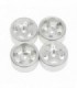 LLANTAS CNC AXIAL SCX24 ALUMINIO STARFISH-PRO BEADLOCK BLANCO (4u)
