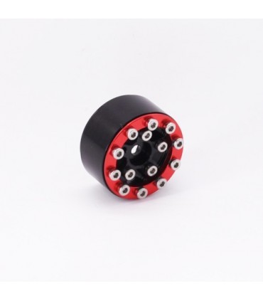 LLANTAS CNC AXIAL SCX24 TORNILLOS ALUMINIO-BEADLOCK ROJO (4u)