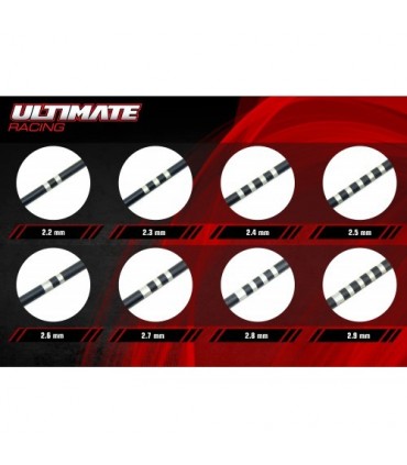 BARRA ESTABILIZADORA ULTIMATE DEL. 2.2mm MUGEN. ASSOCIATED. XRAY (1u.)