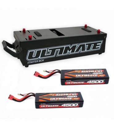 COMBO CAJA ARRANCADORA CON 2 BATERIAS 7.4V 4500mAh 60C ULTIMATE RACING.