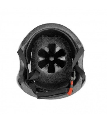 CASCO NEGRO MATE CON LUZ DE SEGURIDAD