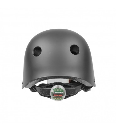 CASCO NEGRO MATE CON LUZ DE SEGURIDAD