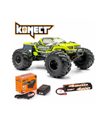 COCHE 1/10 HOBBYTECH ROGUE TERRA BRUSHED AMARILLO RTR