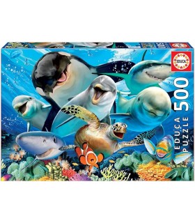 PUZZLE 500PCS DELFIE BAJO EL AGUA