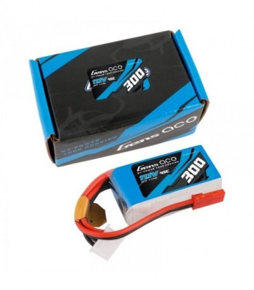 GENS ACE 300 mha 11.1V 45C 3S1P WITH BEC - GEA3003S45JST