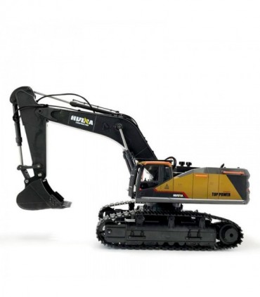 EXCAVADORA HUINA 1592 1/14 MODELO VOLVO SEMI METALICA 2.4GHZ