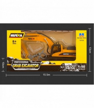 EXCAVADORA CON PINZA HUINA 1713 1/50  ESTATICA