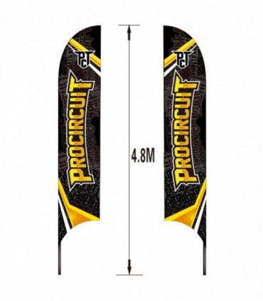 BANDERA PROCIRCUIT 4.8 M + PICA DE ACERO