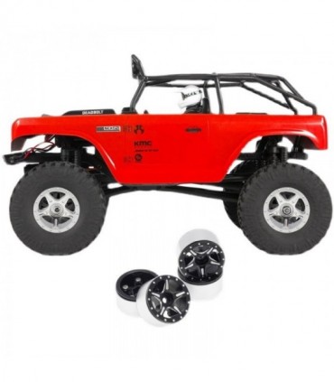 LLANTAS CNC AXIAL SCX24 ALUMINIO STARFISH-PRO BEADLOCK NEGRO (4u)