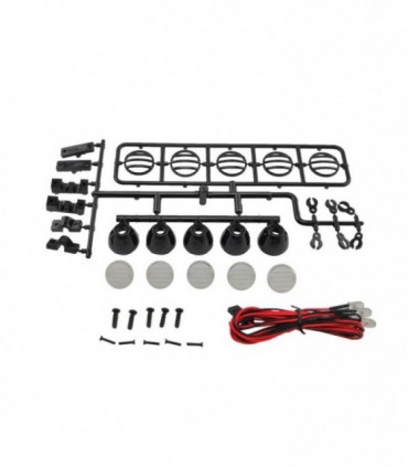 KIT LUCES LED TECHO REDONDO 115mm 1/10 CRAWLER - BLACK