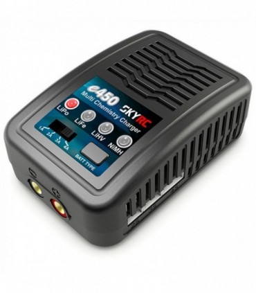 CARGADOR E450 LIPO/LIFE/LIHV 2-4S.NIMH 6-8 1-3A 50W 240V AC SKYRC