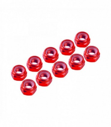 AUTOBLOCANTE ALU. M3 ROJO (10u.)