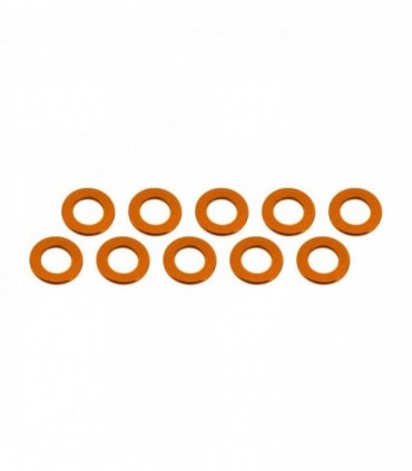 ARANDELAS ALUMINIO (3x6x0.5mm) NARANJA (10u.)