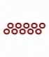 ARANDELAS ALUMINIO (3x6x0.5mm) ROJA (10u.)