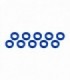 ARANDELAS ALUMINIO (3x6x1mm) AZUL (10u.)