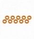 ARANDELAS ALUMINIO (3x6x1mm) NARANJA (10u.)