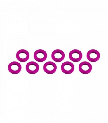 ARANDELAS ALUMINIO (3x6x1mm) ROSA (10u.)