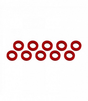 ARANDELAS ALUMINIO (3x6x1mm) ROJA (10u.)