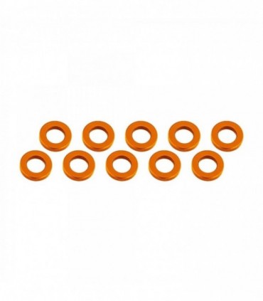 ARANDELAS ALUMINIO (3x6x2mm) NARANJA (10u.)