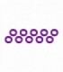 ARANDELAS ALUMINIO (3x6x2mm) PURPURA (10u.)