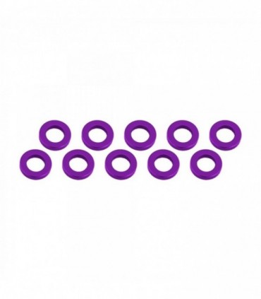 ARANDELAS ALUMINIO (3x6x2mm) PURPURA (10u.)