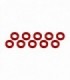 ARANDELAS ALUMINIO (3x6x2mm) ROJA (10u.)