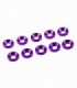 ARANDELA ALU. CONICA M4 PURPURA (10u.)