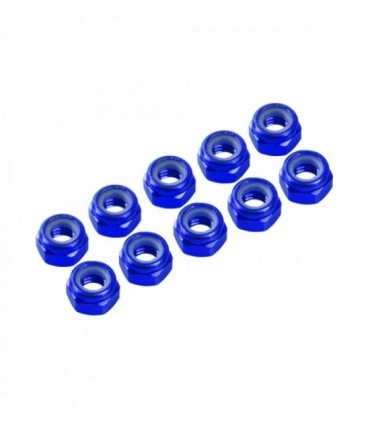 AUTOBLOCANTE ALU. M4 AZUL (10u.)