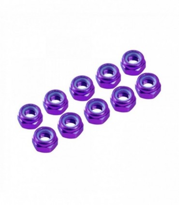 AUTOBLOCANTE ALU. M4 PURPURA (10u.)