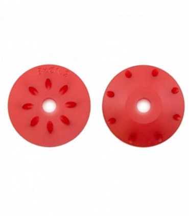 PISTONES AMORTIGUADOR CONICOS 16mm ROJOS (8x1.2mm inclinados) (2u.)
