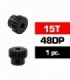 PIÑON 48DP - 15T - ACERO HSS - DIAMETRO 3.17mm