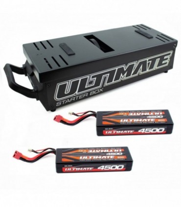 COMBO CAJA ARRANCADORA CON 2 BATERIAS 7.4V 4500mAh 60C ULTIMATE RACING.