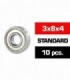 3x8x4mm KIT RODAMIENTOS "HS" TAPAS METALICAS (10u.)