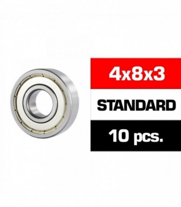 4x8x3mm KIT RODAMIENTOS "HS" TAPAS METALICAS (10u.)