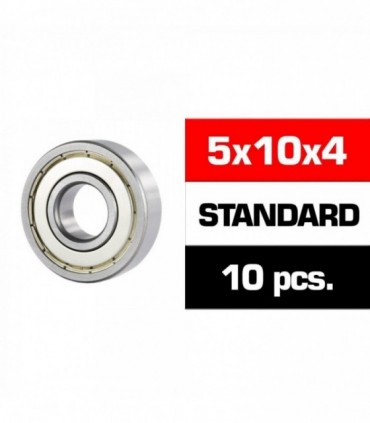 5x10x4mm KIT RODAMIENTOS "HS" TAPAS METALICAS (10u.)