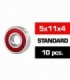 5x11x4mm KIT RODAMIENTOS "HS" TAPAS GOMA (10u.)