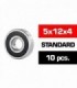 5x12x4mm KIT RODAMIENTOS "HS" TAPAS GOMA (10u.)