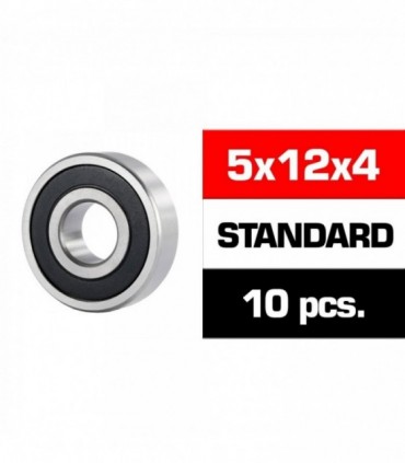 5x12x4mm KIT RODAMIENTOS "HS" TAPAS GOMA (10u.)