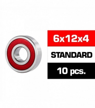 6x12x4mm KIT RODAMIENTOS "HS" TAPAS GOMA (10u.)
