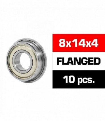 8x14x4mm KIT RODAMIENTOS "HS" FLANGED TAPAS METALICAS (10u.)