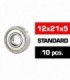 12x21x5mm KIT RODAMIENTOS "HS" TAPAS METALICAS (10u.)