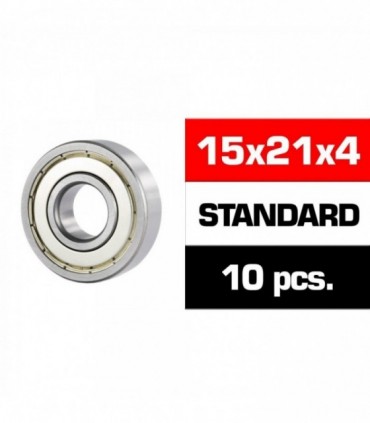 15x21x4mm KIT RODAMIENTOS "HS" TAPAS METALICAS (10u.)