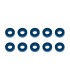 -LIQUIDACION- Team Associated Washers, 7.8x3.5x2.0mm, blue aluminum