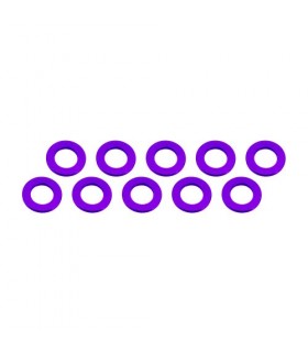 ARANDELAS ALUMINIO (3x6x0.5mm) PURPURA (10u.)