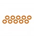 ARANDELAS ALUMINIO (3x6x0.5mm) NARANJA (10u.)